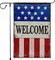 Patriotic American Garden Flag Welcome 4th Of July Garden Flags Decor Rustic Farmhouse Home Yard Lawn Double Sided Small Independence Day Decorations 12x18 Inch